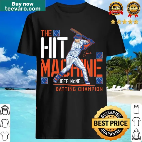 Bold typography t-shirt featuring Jeff McNeil as the Hit Machine