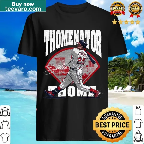 Illustrative t-shirt featuring Jim Thome and the Thomenator nickname