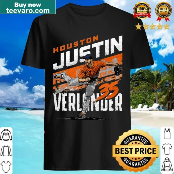 Houston graphic with Justin Verlander's name on T-shirt.