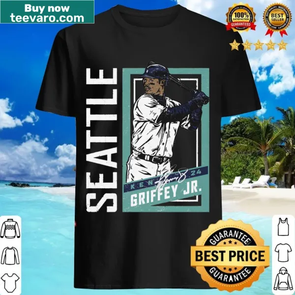 Graphic inspired by sports card featuring Ken Griffey Jr on T-shirt.