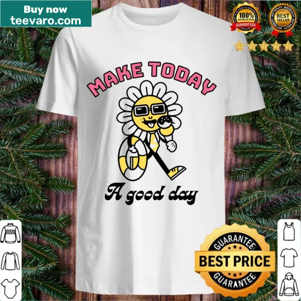 Inspirational T-shirt with positive text and sunny theme
