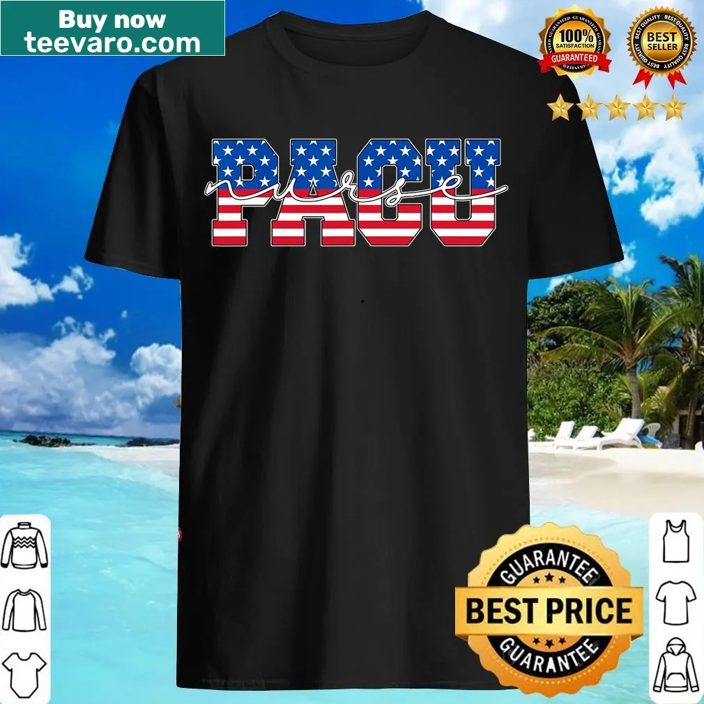 Vintage graphic of American flag with nurse theme on a T-shirt — on a men's t-shirt