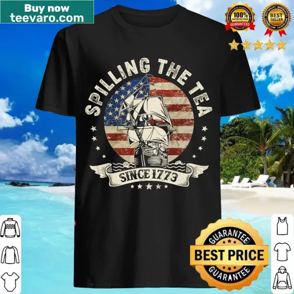 Patriotic T-shirt referencing the Boston Tea Party