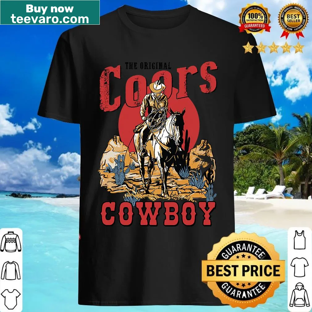 Vintage Coors Cowboy t-shirt with a nostalgic Howdy design — on a men's t-shirt