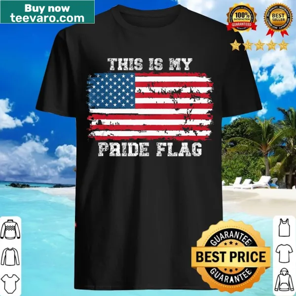 Tank top with pride flag elements and USA flag for Fourth of July