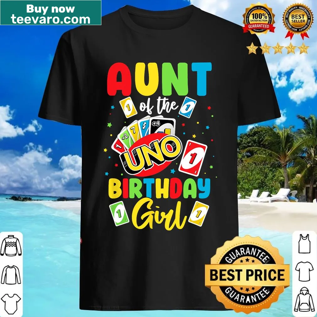 Text graphic tee for aunts celebrating their niece's first birthday — on a men's t-shirt