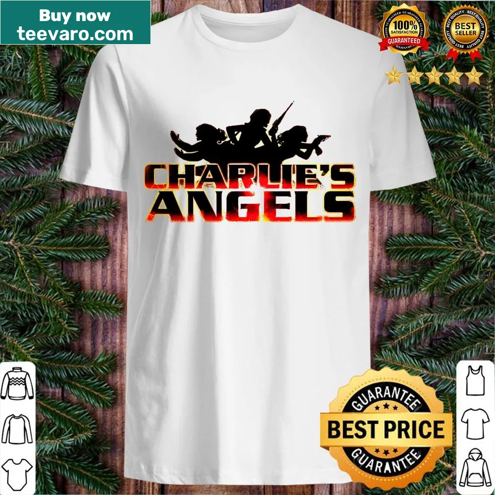 Vintage Charlie's Angels t-shirt celebrating the 70s TV series — on a men's t-shirt