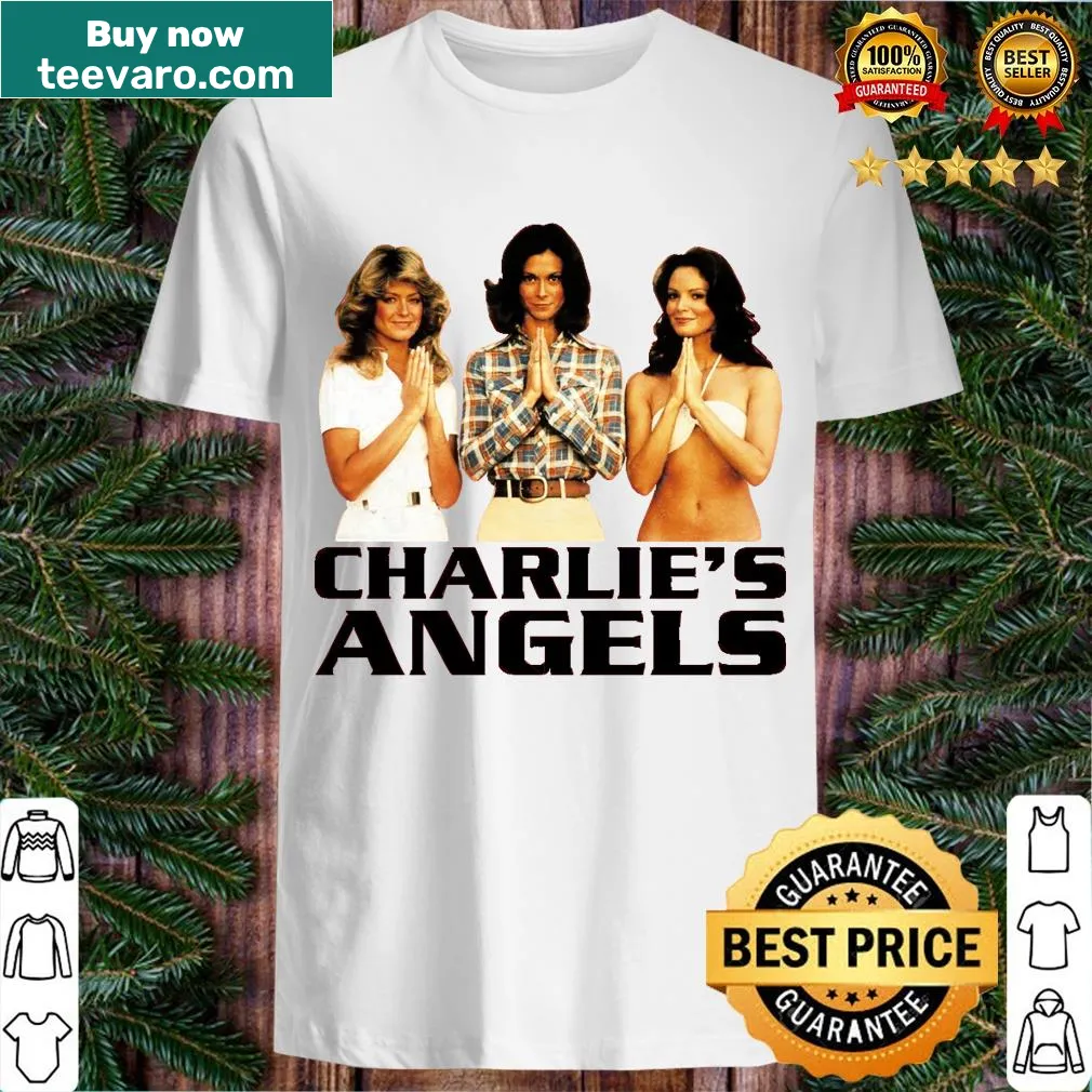 90s Charlie's Angels t-shirt with nostalgic design — on a men's t-shirt