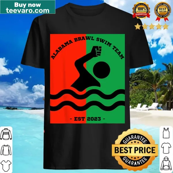 Graphic swim team t-shirt featuring the Montgomery Alabama Brawl logo