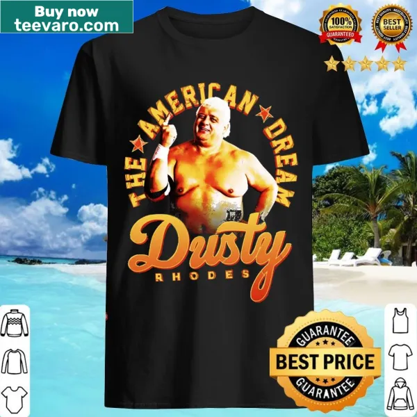 T-shirt honoring Dusty Rhodes with striking wrestling graphics