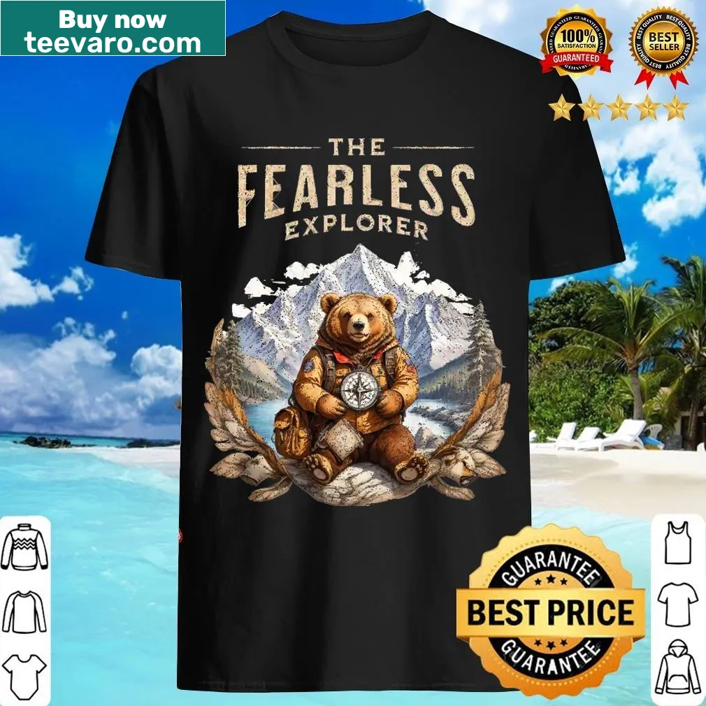 T-shirt with inspirational travel quote about exploration — on a men's t-shirt