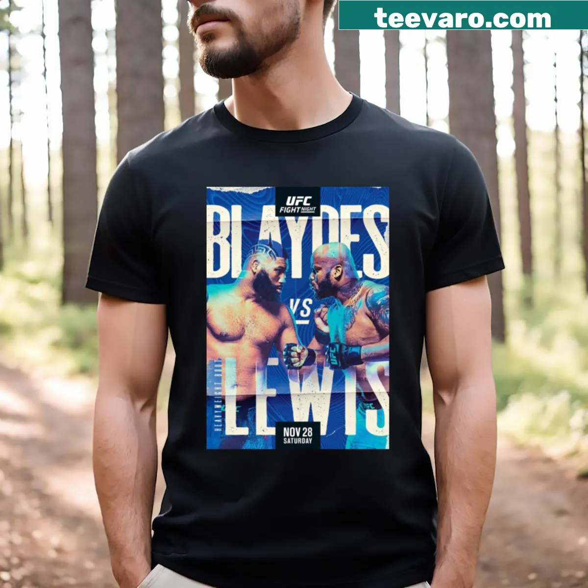 Derrick Lewis MMA graphic on essential t-shirt — on a men's t-shirt