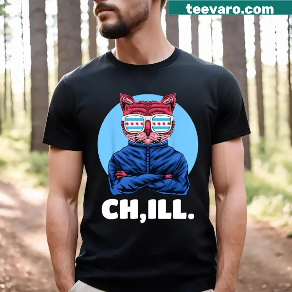 T-shirt featuring the Chicago Illinois flag