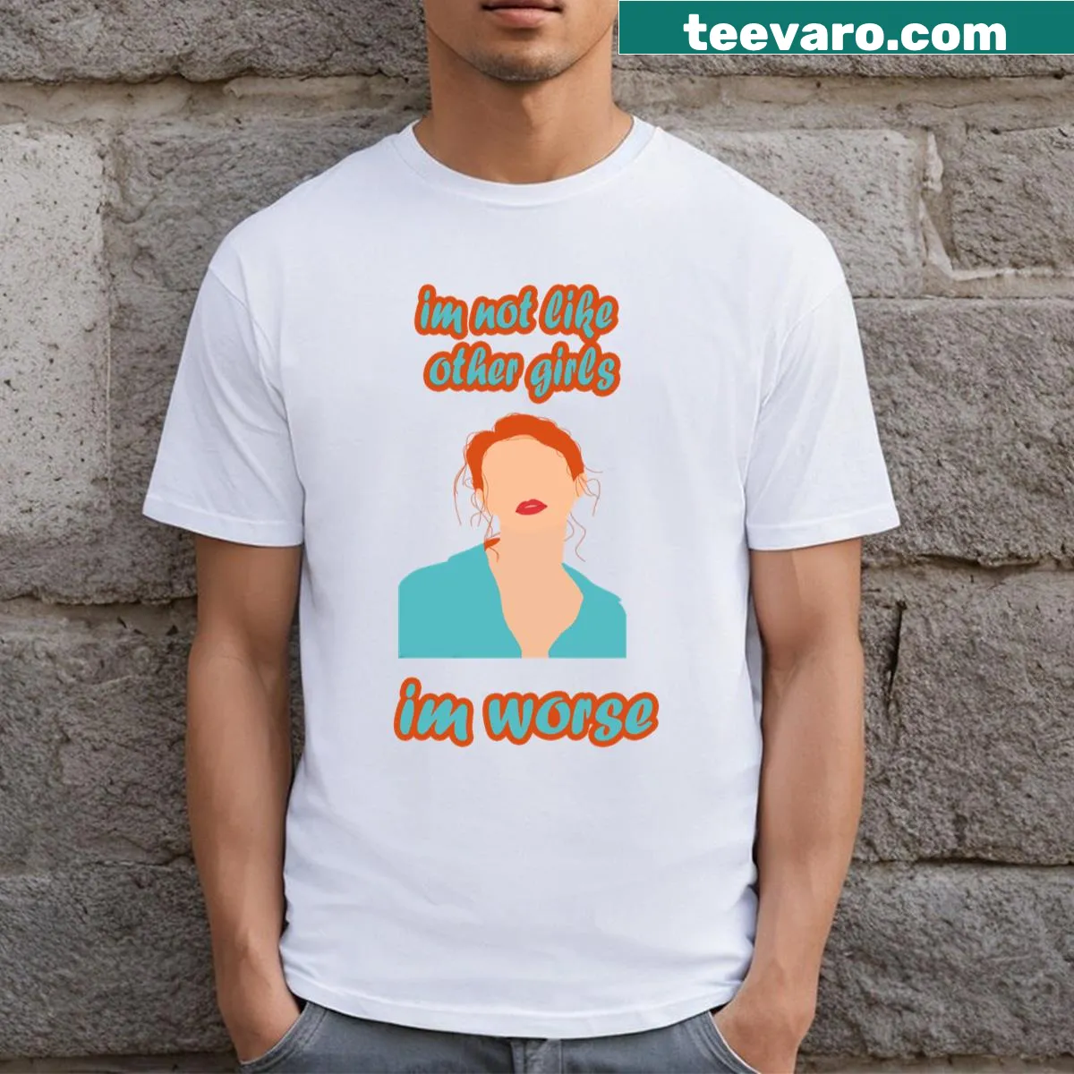 Bold statement T-shirt with humorous text — on a men's t-shirt