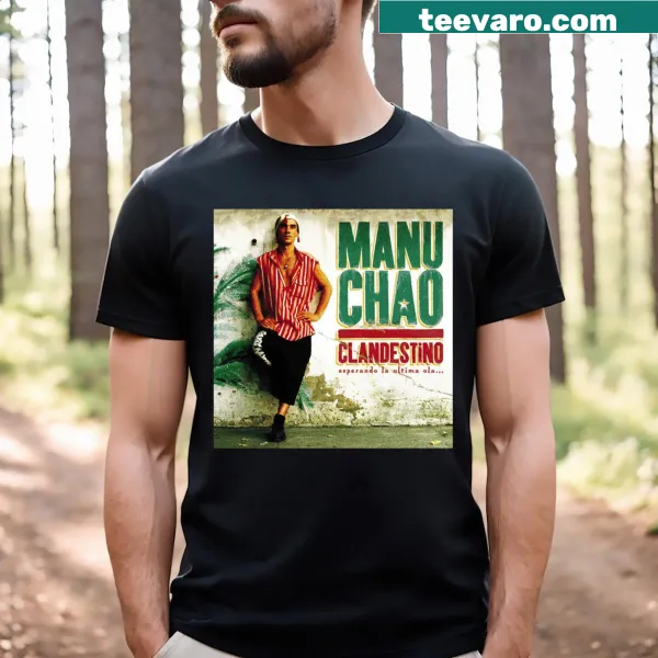 Essential t-shirt featuring the name of Manu Chao in classic font