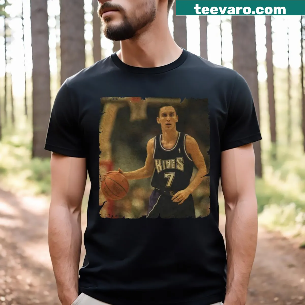 Typography design honoring Bobby Hurley on a T-shirt — on a men's t-shirt