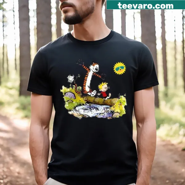 Calvin and Hobbes inspired T-shirt with whimsical character designs