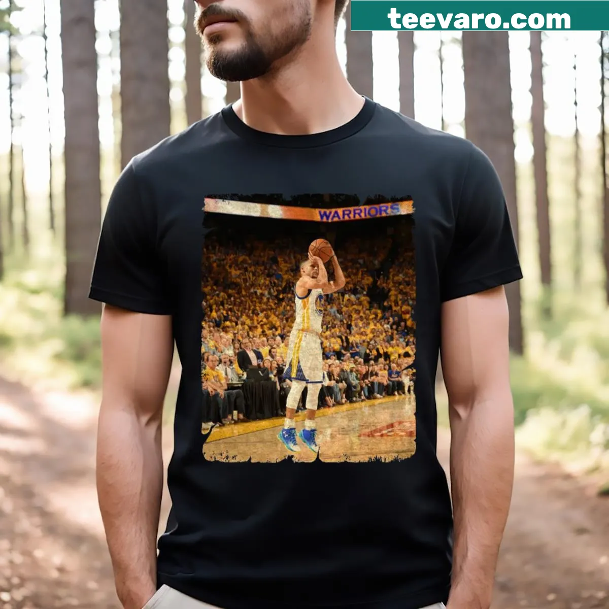 Playful Chef Curry t-shirt celebrating Stephen Curry — on a men's t-shirt