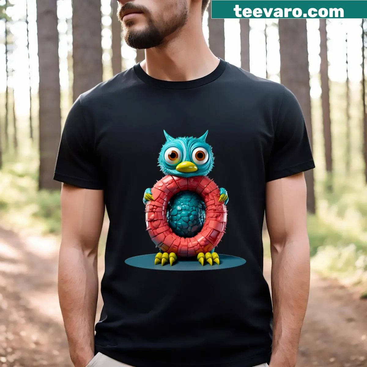 Cute monster cartoon graphic for kids' t-shirt — on a men's t-shirt