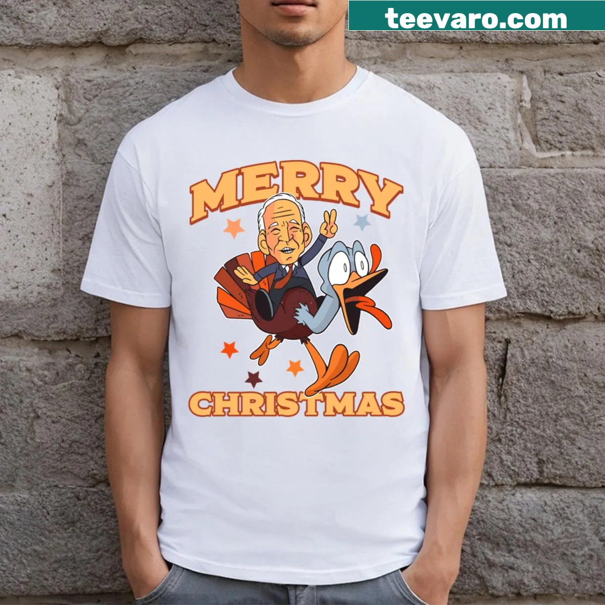 Funny Anti Biden graphic T-shirt for Thanksgiving — on a men's t-shirt