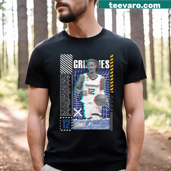 Ja Morant illustration on a T-shirt for Grizzlies fans