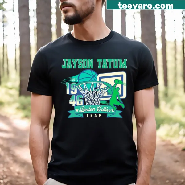Jayson Tatum basketball player T-shirt with name and number