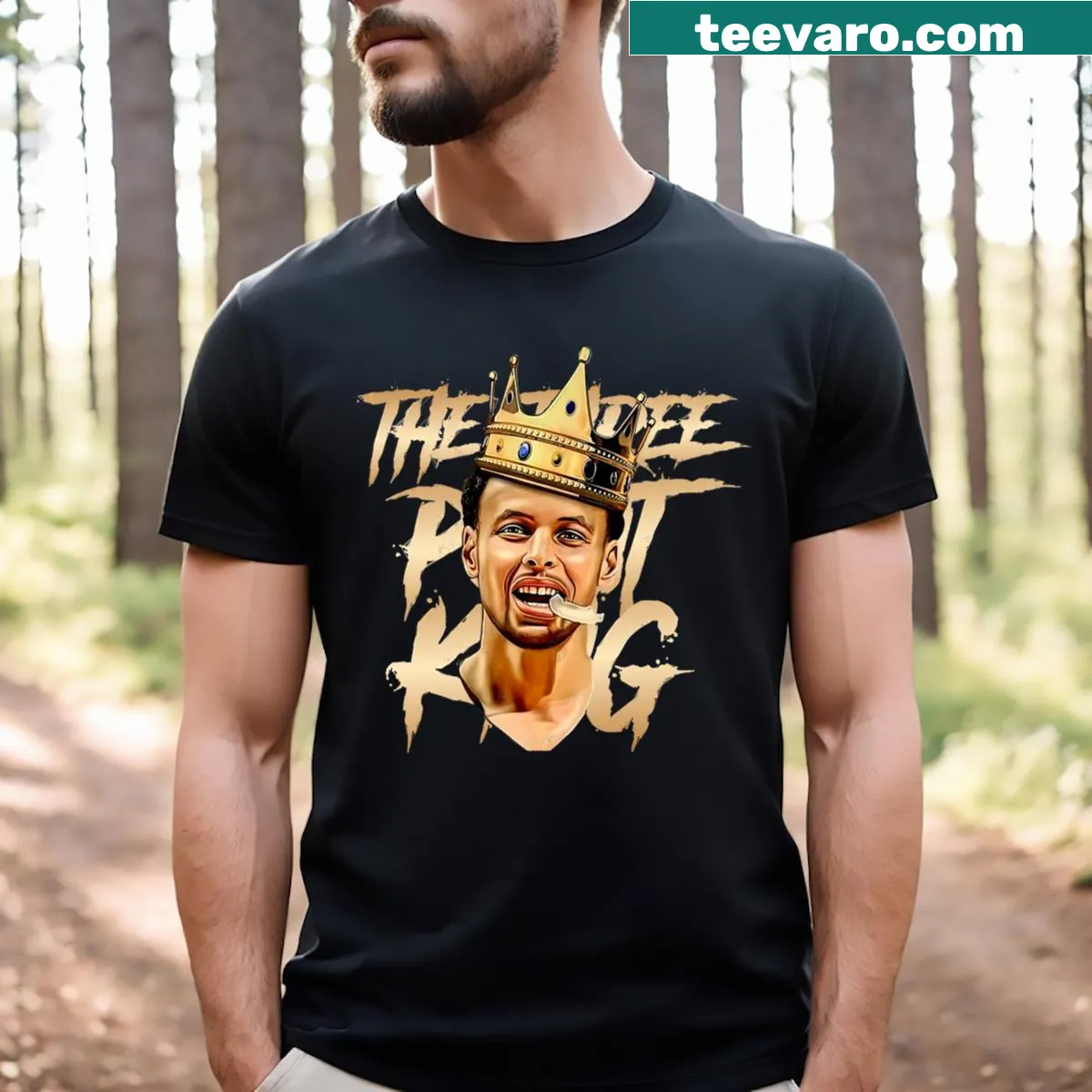 Playful Steph Curry Night Night t-shirt featuring number 30 — on a men's t-shirt