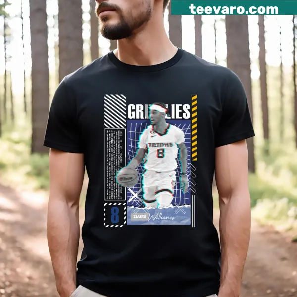 Graphic Ziaire Williams T-shirt featuring a basketball design