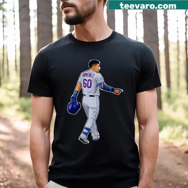 Illustrative design of Andres Gimenez in action on T-shirt