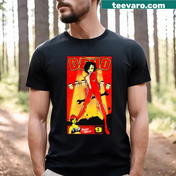 Retro T-shirt celebrating 80s new wave music with concert graphic