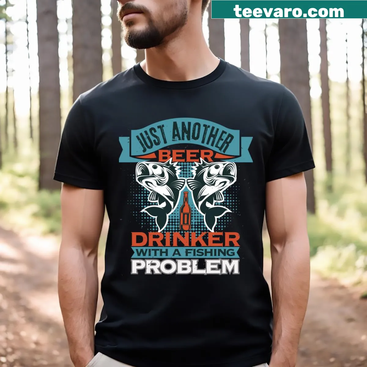 Vintage fishing boat graphic with a sarcastic phrase on a t-shirt — on a men's t-shirt