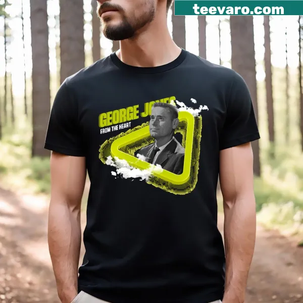 Vintage George Jones tribute t-shirt celebrating country music legend.