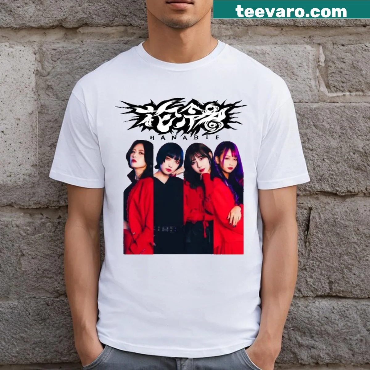 Artistic music-themed design on T-shirt — on a men's t-shirt