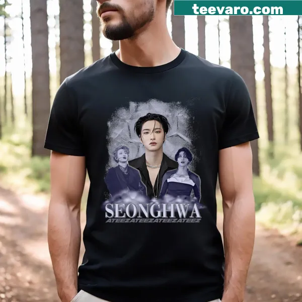 Vintage Seonghwa t-shirt with icy illustration