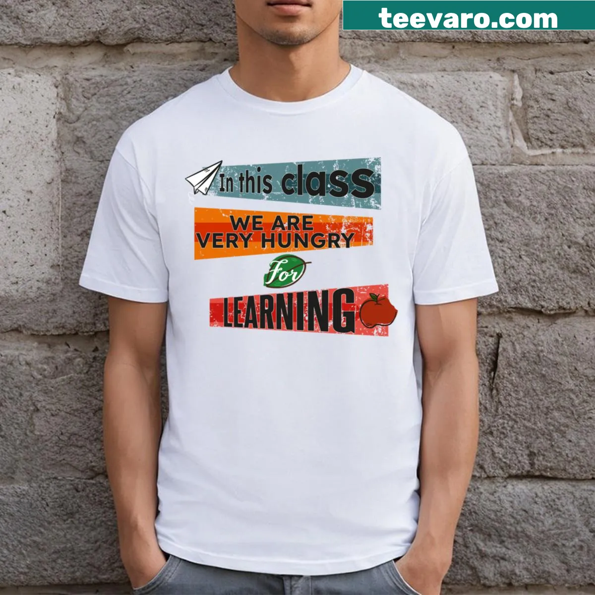 T-shirt with positive message about learning for back-to-school — on a men's t-shirt