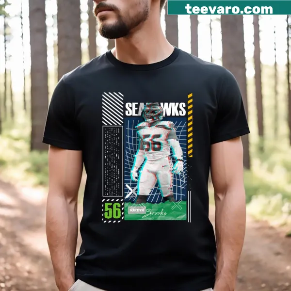 Football-themed t-shirt featuring Jordyn Brooks graphic