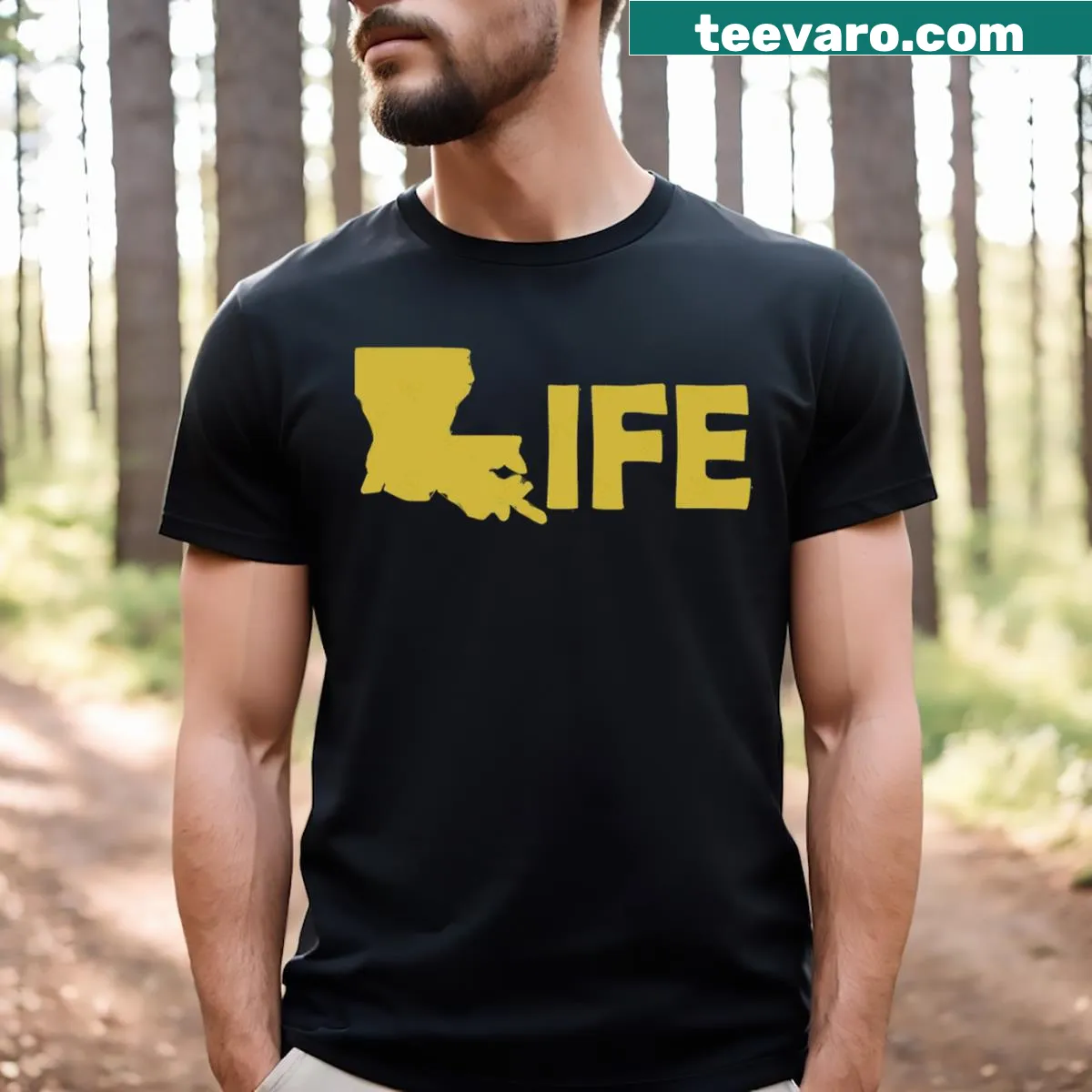 Illustration T-shirt showcasing Louisiana life inspired by New Orleans. — on a men's t-shirt