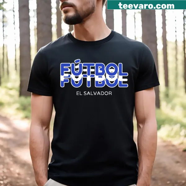 T-shirt with El Salvador flag lettering design