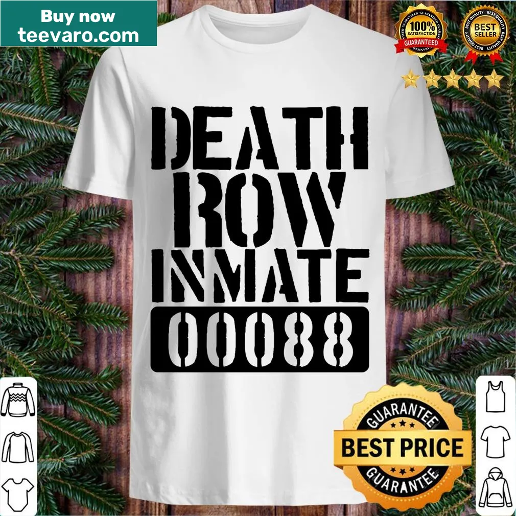 Funny Halloween T-shirt with 'Death Row Inmate' design — on a men's t-shirt
