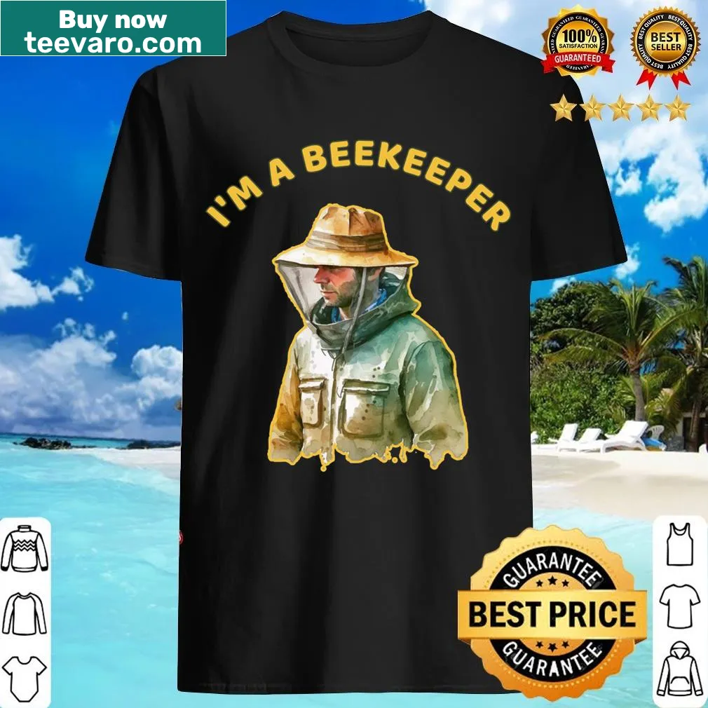 Funny t-shirt for beekeepers that says I'm A Beekeeper — on a men's t-shirt