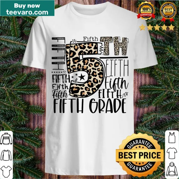 Typography T-shirt for fifth-grade teachers celebrating teamwork