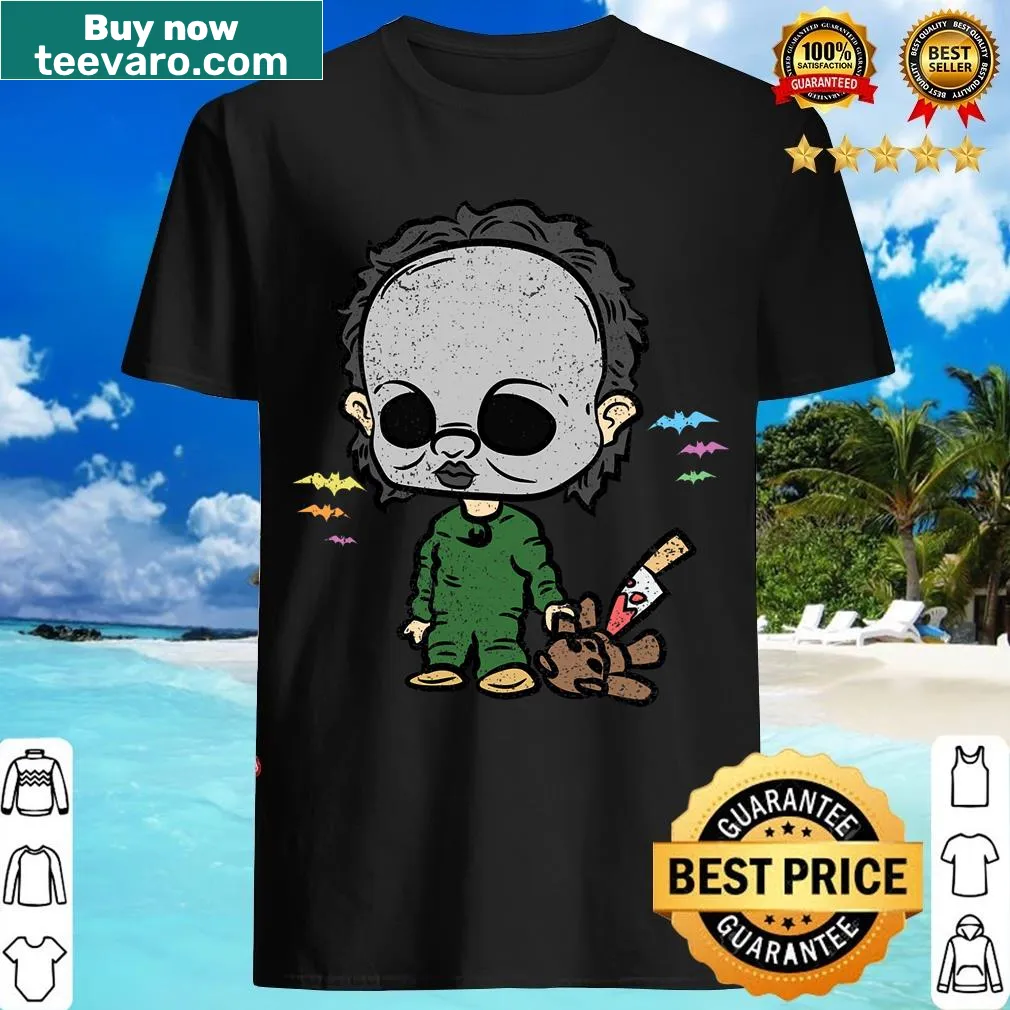 Scary movie-themed Halloween T-shirt for men — on a men's t-shirt