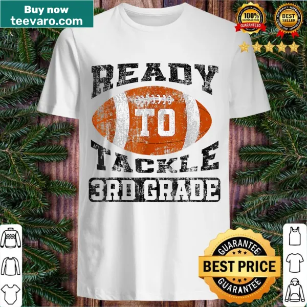 Football-themed back-to-school t-shirt for third graders