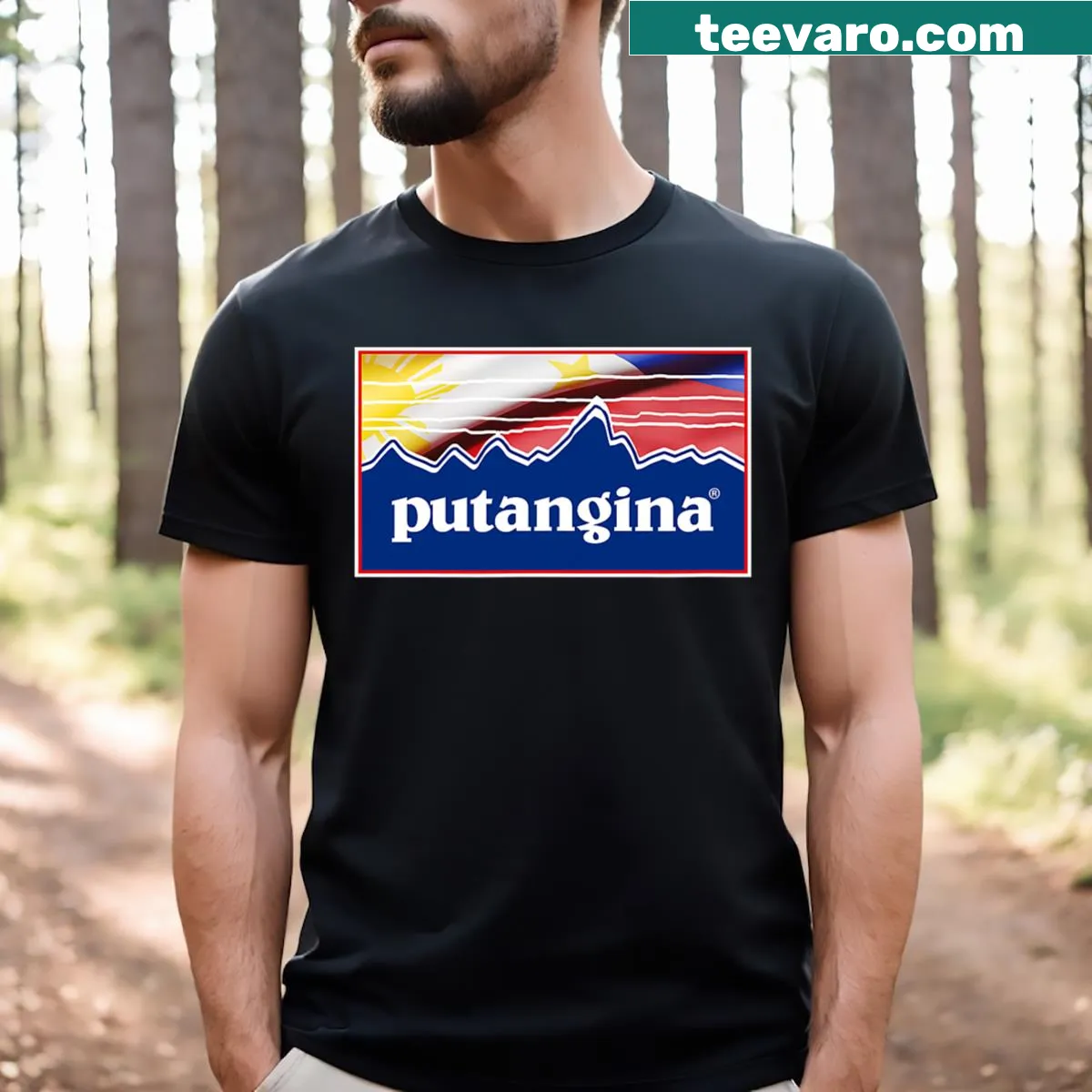 T-shirt celebrating Filipino pride and love for the outdoors — on a men's t-shirt