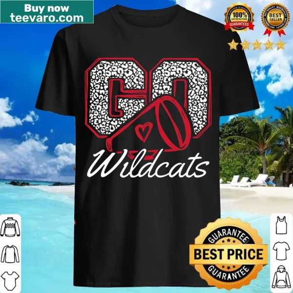 Wildcats mascot design on a school football T-shirt
