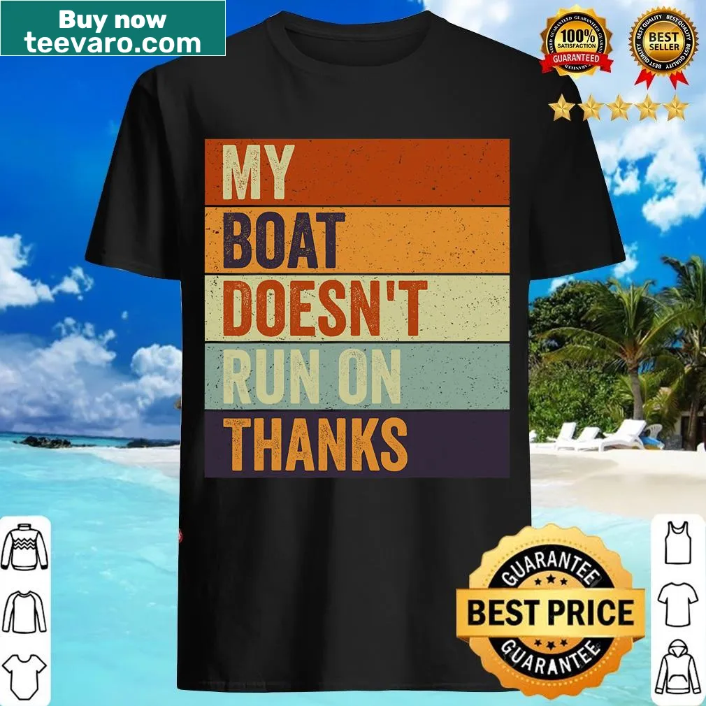 Vintage boating shirt celebrating lake adventures for boat owners — on a men's t-shirt