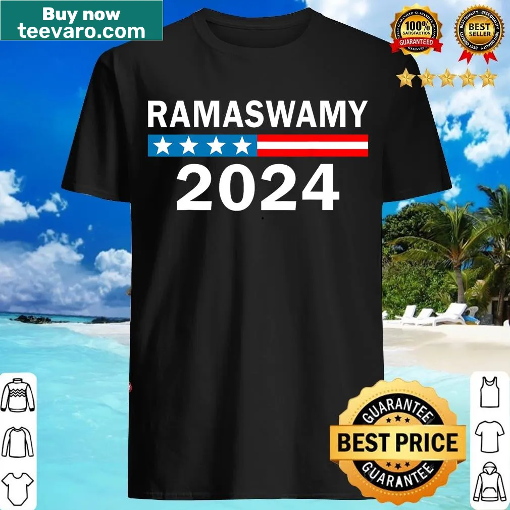 Supportive t-shirt for Vivek Ramaswamy 2024 campaign. — on a men's t-shirt