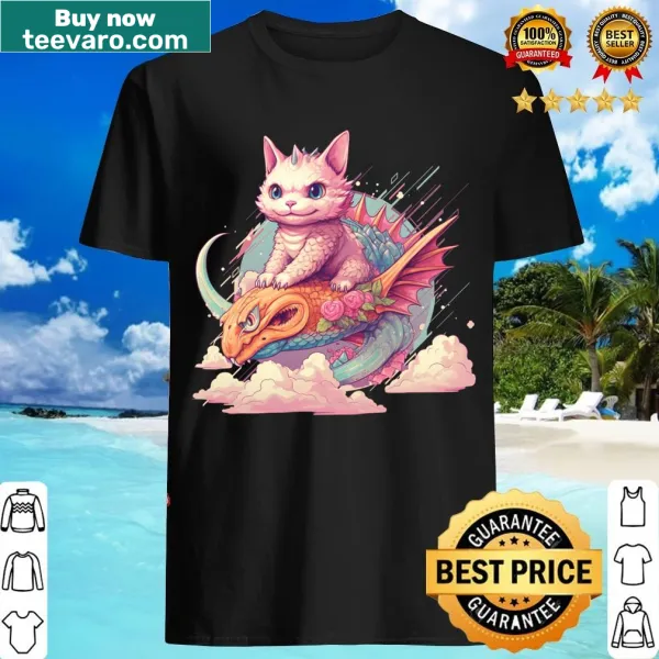 Illustration of various magical creatures on a kids T-shirt