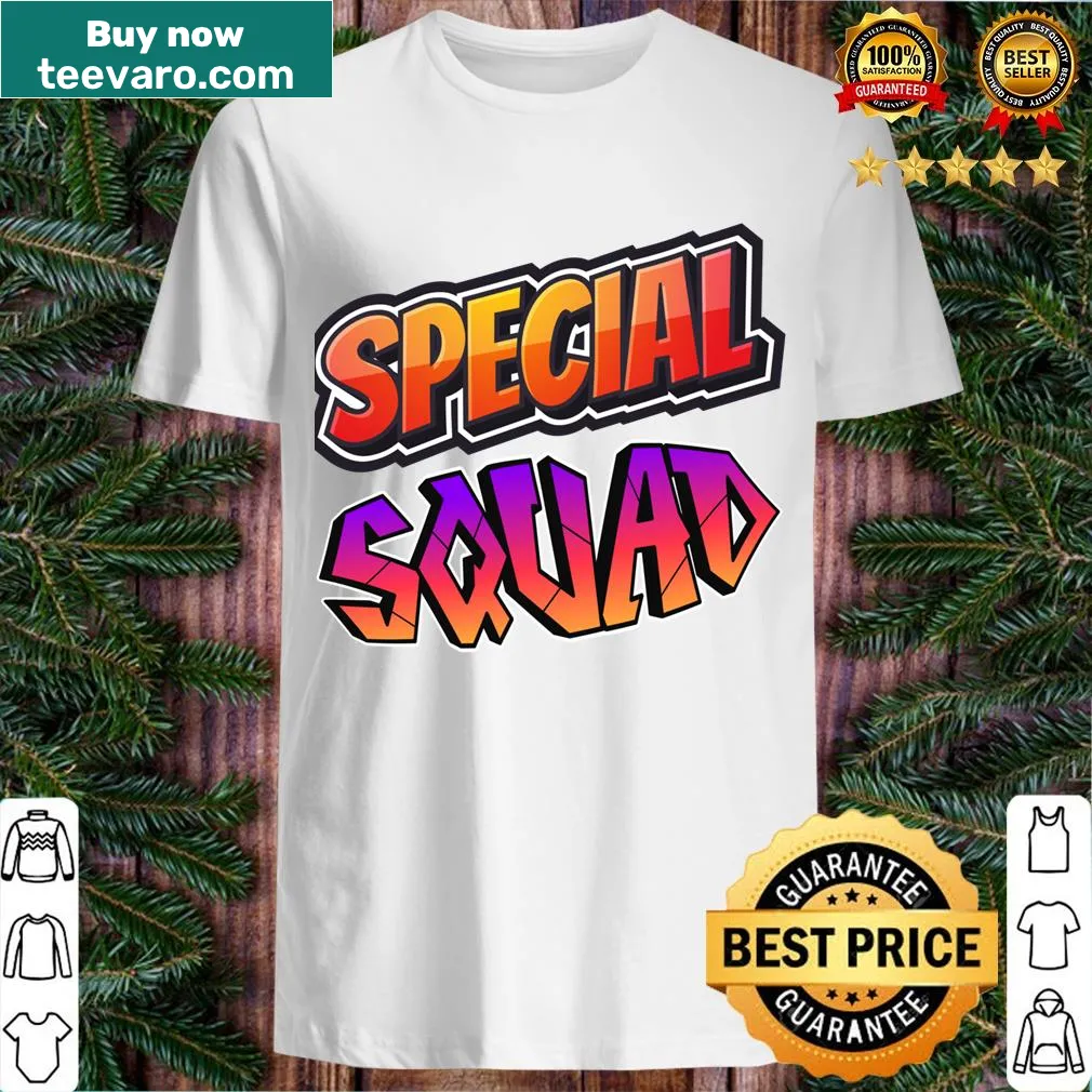 T-shirt with the phrase 'Special Squad' in bold text. — on a men's t-shirt