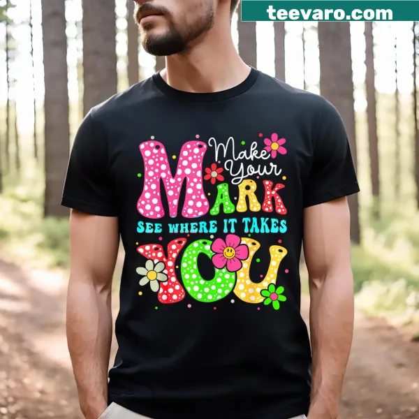 T-shirt for International Dot Day featuring 'The Dot Make Mark' design.